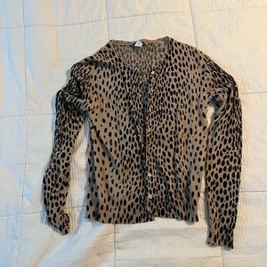 J.Crew animal print cardigan